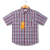 Boys Checkered Red White Half Sleeve Shirt for kids