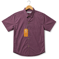 Boys Light Maroon Half Sleeve Shirt for kids