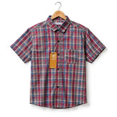 Boys Checkered Red Half Sleeve Shirt for kids
