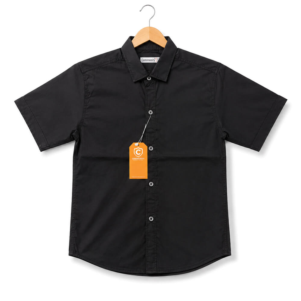 Boys Black Half Sleeve Shirt for kids