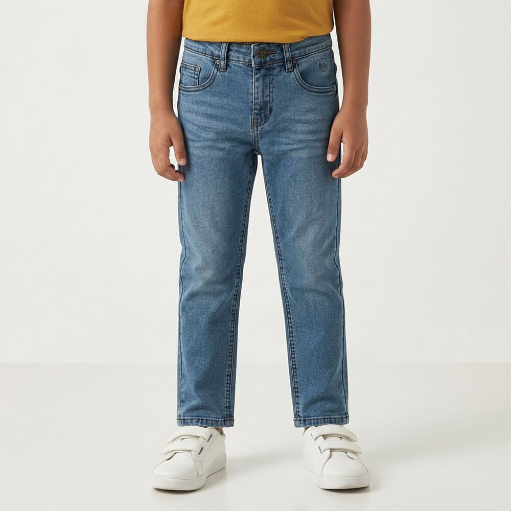 Boys Sky Blue Denim Jeans lifestyle view