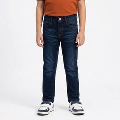Boys Navy Blue Denim Jeans lifestyle view